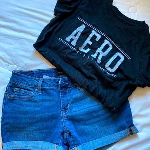 Shorts from Aeropostale and top from Aeropostale